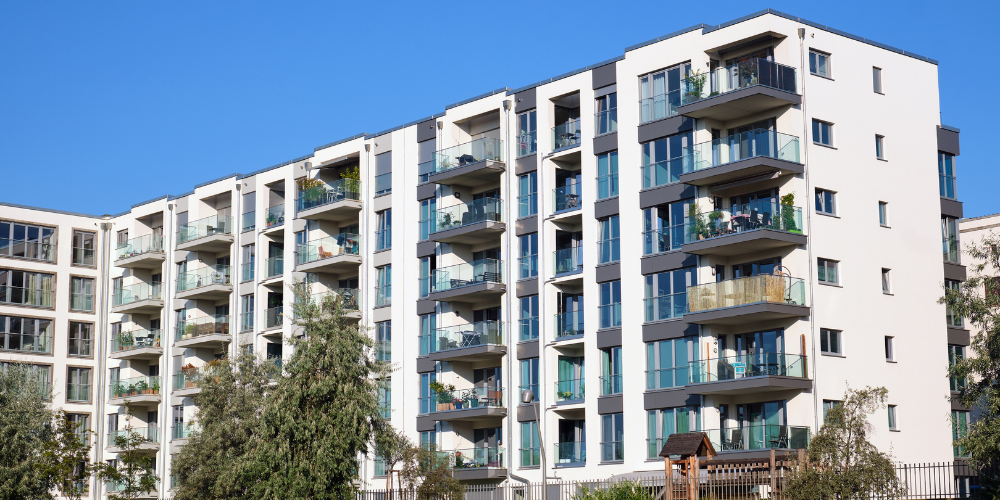 modern apartment block
